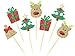 ALISSAR 28-pack Christmas Cupcake Toppers, Glitter Holiday Cake toppers Home Party Decor Christmas Party Supplies Favors