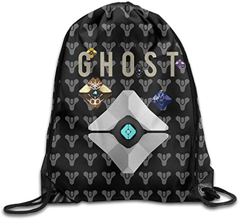 Destiny Retro Ghost Poster White Drawstring Backpack Bag
