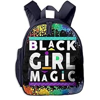 SHU-BEN School 3D Printed Black Girl Magic Logo Shoulder Backpacks Student Book Bag for Students