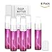 Olilia Glass Spray Bottles with White Fine Mist Sprayer 6 Pack of 10ml (1/3oz) - Refillable Empty Bottles Perfect for Essential Oils (Violet)