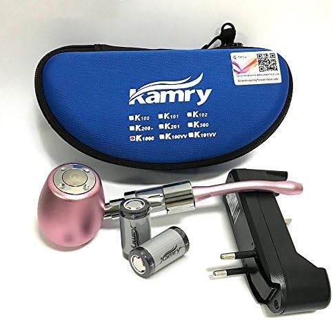 Kamry K1000 E-Pipe Classical Style Electronic Shisha Starter Complete Kit with Case, 2PCS 900mAh Batteries Large Vapor Ecig, 510/EGO Thread Atomizer Free Nicotine