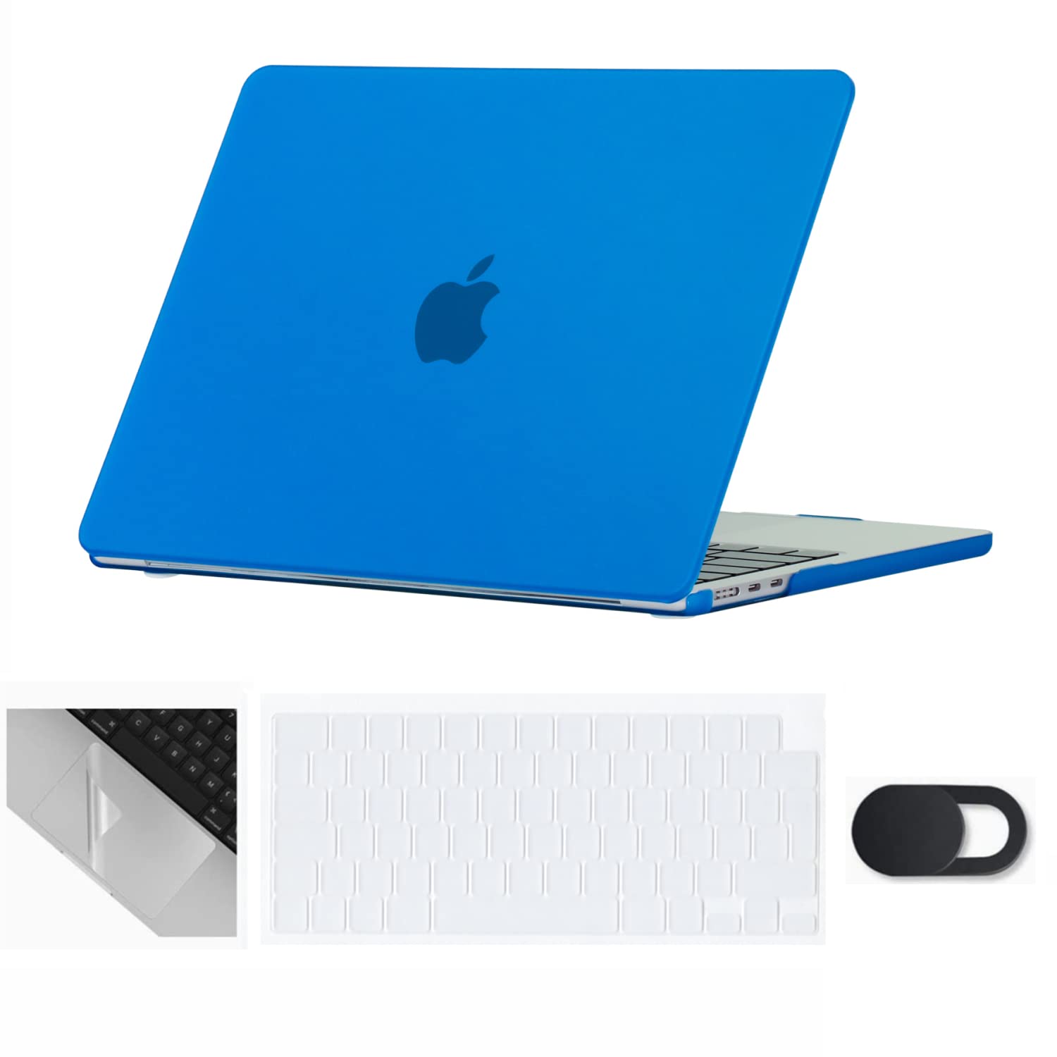 Se7enline Compatible with MacBook Air 13.6 inch Case M4/M3/M2 2022-2025 for Mac Air 13-inch A2681/A3113/A3240 Laptop Hard Shell Case with Keyboard Cover & Webcam Cover & Trackpad Protector,Deep Blue
