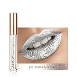 Kanzd FOCALLURE New Fashion Lipstick Cosmetics Women Sexy Lips Metallic Lip Gloss Waterproof Long Lasting Beauty Makeup (A)