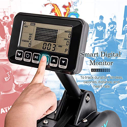 Merax-Water-Rowing-Machine--Fitness-Indoor-Water-Rower-with-LCD-Monitor-Home-Gym-Equipment