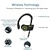 YuanGuo Bluetooth Headphones, Wireless Sports Earbuds with Mic, IPX7 Waterproof HD Stereo Secure-fit Earphones for Gym Running Workout, 8 Hour Battery Noise Cancelling Headsets