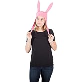 Concept One Accessories Bob's Burgers Louise Cosplay Fleece Hat, Pink, One Size