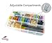 Washi Tape Storage Box by Tanpopo Art | Clear Box Organizer with Adjustable Compartments [Box only, Tapes not Included]