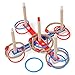 Maggift Ring Toss Game for Kids with 5 Rope Rings, 10 Plastic Rings, Carrying Bag Quoits Game for Kids Adults Indoor or Outdoor Game