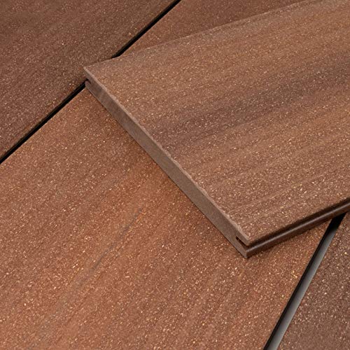 HORI® WPC Terrassendielen-Komplettset I Massivdiele Sylt I braun I Fläche: Muster I Dielenlänge:ca. 30 cm