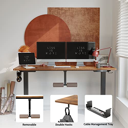 FAMISKY 48 Inch Height Adjustable Standing Desk with Foot Rest, Sit