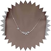 Andelaisi Boho Rhinestone Flower Choker Necklace Silver Crystal Flower Cluster Necklace Vintage Flower Pendant Necklace Bling Cz Flower Necklace Chain Jewelry for Women