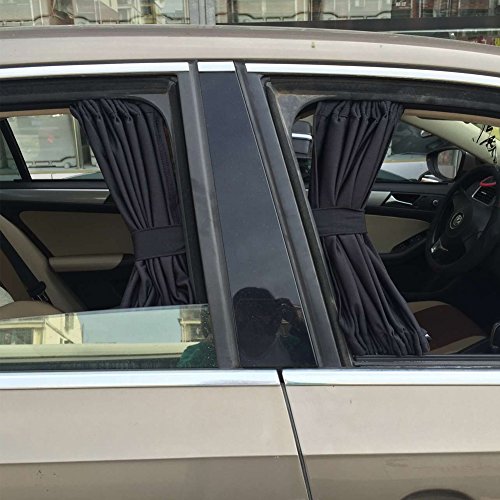 image for ZATOOTO 2pc Car Windows Curtain Protection UV Sunshade Visor Drape Uni