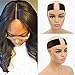 BYNOW Wig Grip Band with Lace Parting Hair Scarf No-slip Comfort Elastic Velvet Adjustable Wig Grip Band for Lace Wigs and Frontal (Brown)