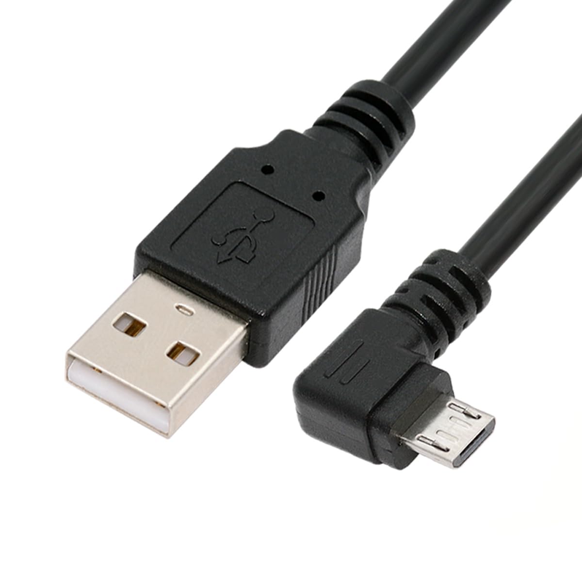 Cablecc 1.5m Left Angled 90 degree Micro USB Male to USB 2.0 Data Charge Cable for Cell Phone & Tablet Cablecc