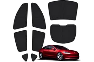 8-Piece tesbeauty Camping Privacy Curtain Especially Designed for Tesla Model 3, Upgraded 5-Layer Camping Shades, Windshield 