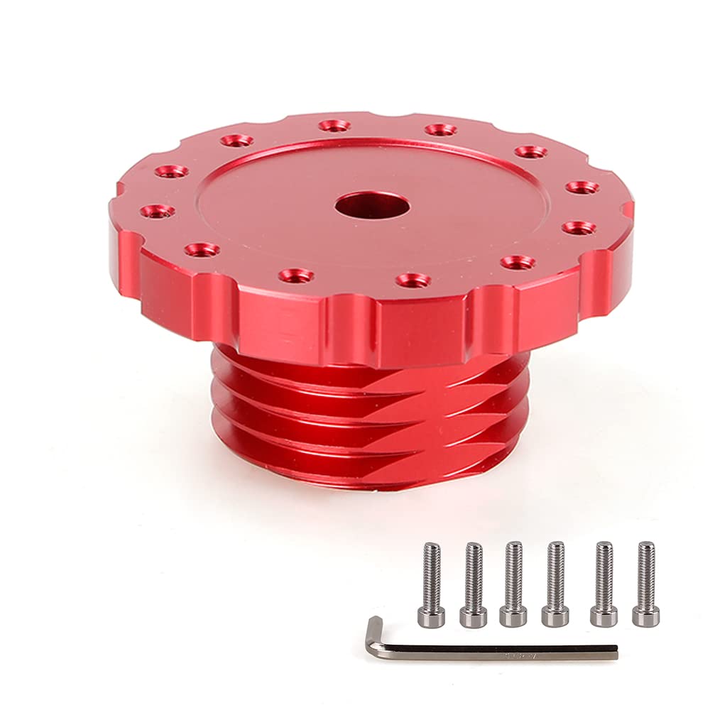 RASTP Aluminum Steering Wheel Adapter, Sim Racing Gaming Steering Wheel Adapter for Thrustmaster T300, T500, TS-PC, TS-XW (Red)