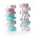 17 Rolls Foil Washi Tape - Gold & Colored Bow Designs Masking Tape for DIY Craft Scrapbooking Planner