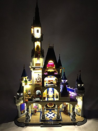 Disney castle tower lighting kit for lego 71040 with 1 …