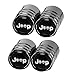 TK-KLZ 4Pcs for Jeep Skull Logo Bike Motorcycle Car Tires Valve Stem Caps for Chrysler JEEP Grand Cherokee Wrangler Compass Cherokee Renegade Patriot Grand Comander Car Styling Decoration Accessories