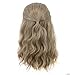 yuehong Long Curly Blonde Men Thor Endgame Wig Superhero Cosplay Costume Hair Heat Resistant Synthetic Fibers Fluffy Durable Breathable Wig