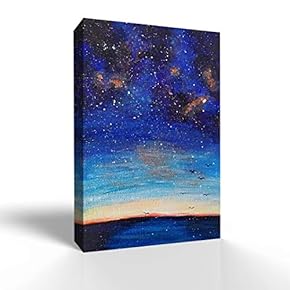 for Living Room Bedroom Home Artwork Paintings Quiet Starry Night