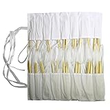 16 Piece Circular Bamboo Knitting Needle Set by Curtzy - 8 Pairs of 100cm (39.4 Inch) Wooden Knitting Needles - Sizes 2mm - 12mm in Cotton Storage Case. Perfect for Beginners & Experienced Knitters