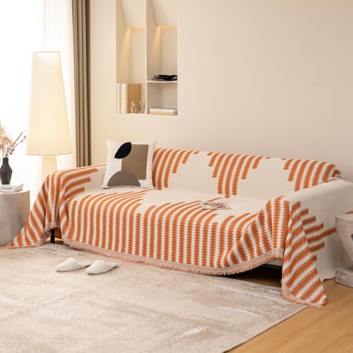 jianyana Sofa Covers, Soft Durable Reversible Chenille Sofa Slipcover Couch Covers Modern Plaid Universal Furniture Protector for 1 2 3 4 Seater Sofa Loveseat L-shape Corner Futon Sofas — image 1