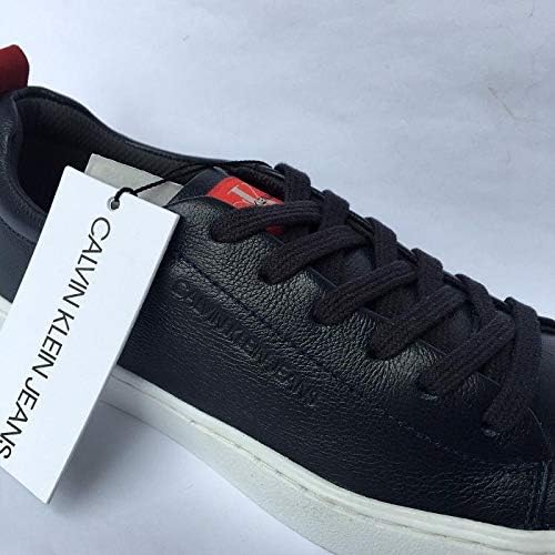 sapatênis couro calvin klein recortes branco