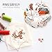 eZAKKA Pin Cushions for Sewing, Wrist Pin Cushion Cute Sewing Pin Holder Needle Pincushions (Sewing Necessities Pattern White)