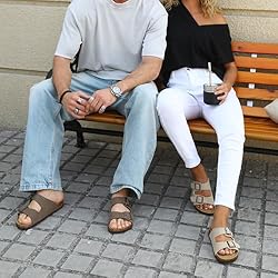 Unisex Cork Footbed Sandals with PU Leather
