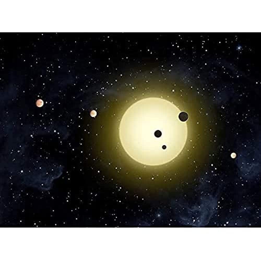 Space NASA Star Kepler11 Planet System Illustration Art Print Canvas Premium Wall Decor Poster Mural