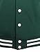 BCPOLO Hoodie Baseball Jacket Varsity Baseball Jacket Cotton Letterman Jacket Green-White-XXL