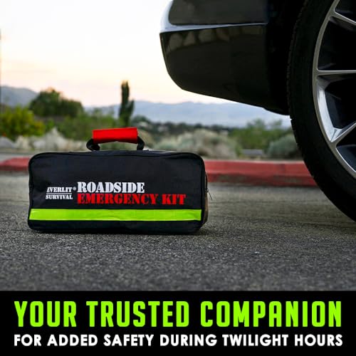 Everlit Survival Car Emergency Kit, Roadside Safety Tool Kit with