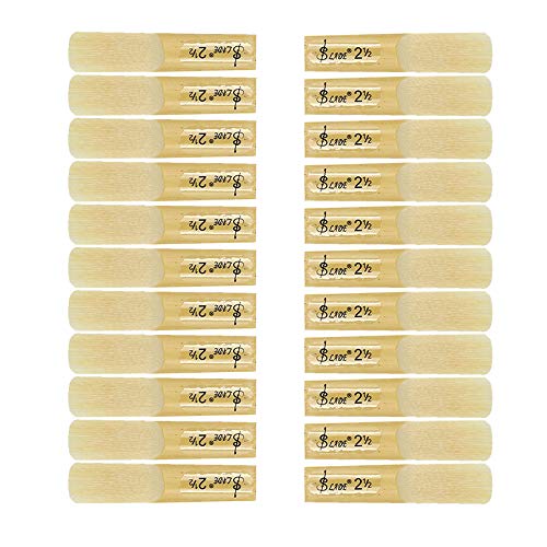 ACCOCO Clarinet Traditional Reeds, Bb Strength 2.5, 2 Box of 10 (20 pack)