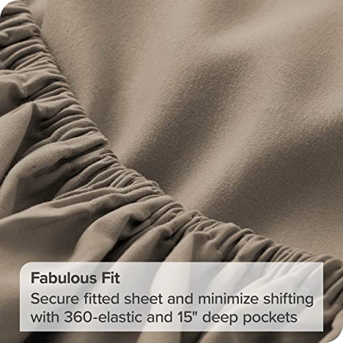 Bare Home Fitted Bottom Sheet Queen Premium 1800 Microfiber Ultra