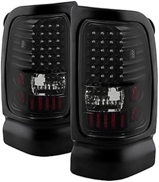 FOR 94-01 DODGE RAM PICKUP BLACK SMOKE U-HALO 3D LED BRAKE TAIL LIGHT REAR LAMPS