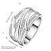 NYKKOLA Jewelry 925 Silver Beautiful Austrian Crystal Band Ring(O)
