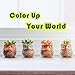 Amaze Owl Assorted Artificial Succulent Plants and Owl Planters | Set Of 6 Mini Faux Plants and Ceramic Pots | Indoor Office Table Decorations| Housewarming Ideas| Living Room Table Shelf Desk Decor
