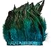 wanjin Rooster Hackle Feather Fringe Trim Craft Feather 5-7 inch Width Pack of 2 Yards (Turquoise)