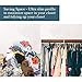 JS HANGER Space-Saving Metal Coat Hanger, Black Super Grippy Coating, 10-Pack
