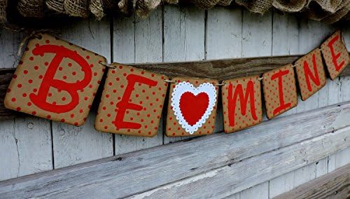 Valentine Banner - Valentine Love - Be Mine Banner - Valentine Polka Dot Banner - Valentine Party Decor - Home Decor - Home and Living