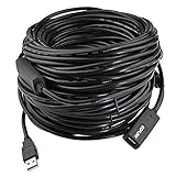 Geplink 30 Meters(100 Feet) Active USB 2.0 Extension Amplifier Cable Connect Pc with Far Away Webam/microphone/wifi Router Antenna/phone Charging/touch Screen Tv/bluetooth Adapter/printer