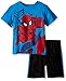 Marvel Little Boys' Spiderman Mesh Short Set, Blue, 6