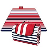HOMFA Waterproof Picnic Blanket Beach Mat 78.7” x 59”/ 78.74” x 78.74”Sleeping Pads For Camping Hiking Outdoor Traveling