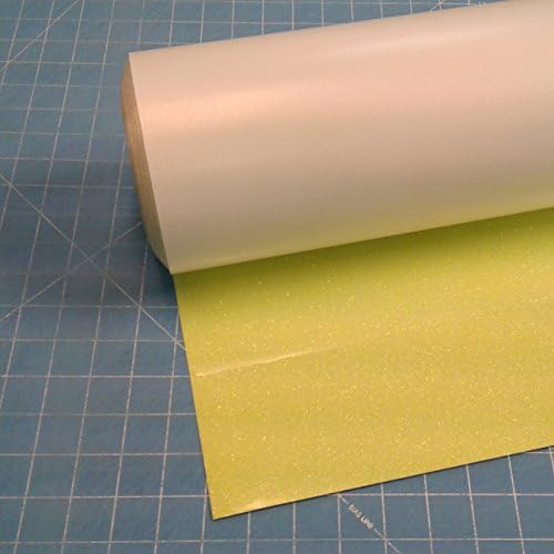 Siser Glitter HTV 20" x 3ft Roll - Iron on Heat Transfer Vinyl (Neon Yellow)