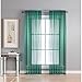 Window Elements Diamond Sheer Voile Extra Wide 56 x 84 in. Rod Pocket Curtain Panel, Grey Teal