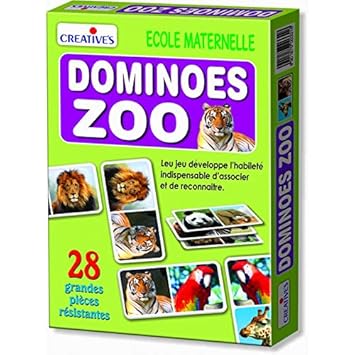 StonKraft Dominoes Zoo (French) Language Independent | Preschool Learning Toys | Educational Toys | Learning Games | Matching Games for Kids & Toddlers