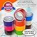 [15-yards] Colored Duct Tape Variety Pack - 10 Fun Colors - Colorful Duct Tape Multi Pack for Kids Crafts - Decorative Duct Tape Designs Bulk - Orange Red Blue Green Purple Pink White Yellow Duck Tape