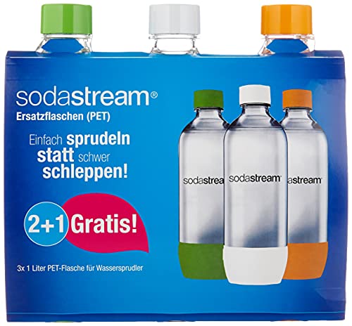 Sodastream 1041340490 Lot De 3 Bouteilles En Plastique Pet Gris
