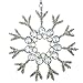 Handmade Snowflake Iron and Glass Pendant Christmas Ornaments, 6 Inches